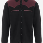 CAMICIA IN MAGLIA DI CASHMERE CON DETTAGLIO WESTERN M34710LM BLKFIG GUEST IN RESIDENCE 