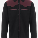 CAMICIA IN MAGLIA DI CASHMERE CON DETTAGLIO WESTERN M34710LM BLKFIG GUEST IN RESIDENCE 
