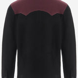 CAMICIA IN MAGLIA DI CASHMERE CON DETTAGLIO WESTERN M34710LM BLKFIG GUEST IN RESIDENCE 