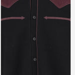 CAMICIA IN MAGLIA DI CASHMERE CON DETTAGLIO WESTERN M34710LM BLKFIG GUEST IN RESIDENCE 