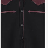 CAMICIA IN MAGLIA DI CASHMERE CON DETTAGLIO WESTERN M34710LM BLKFIG GUEST IN RESIDENCE 