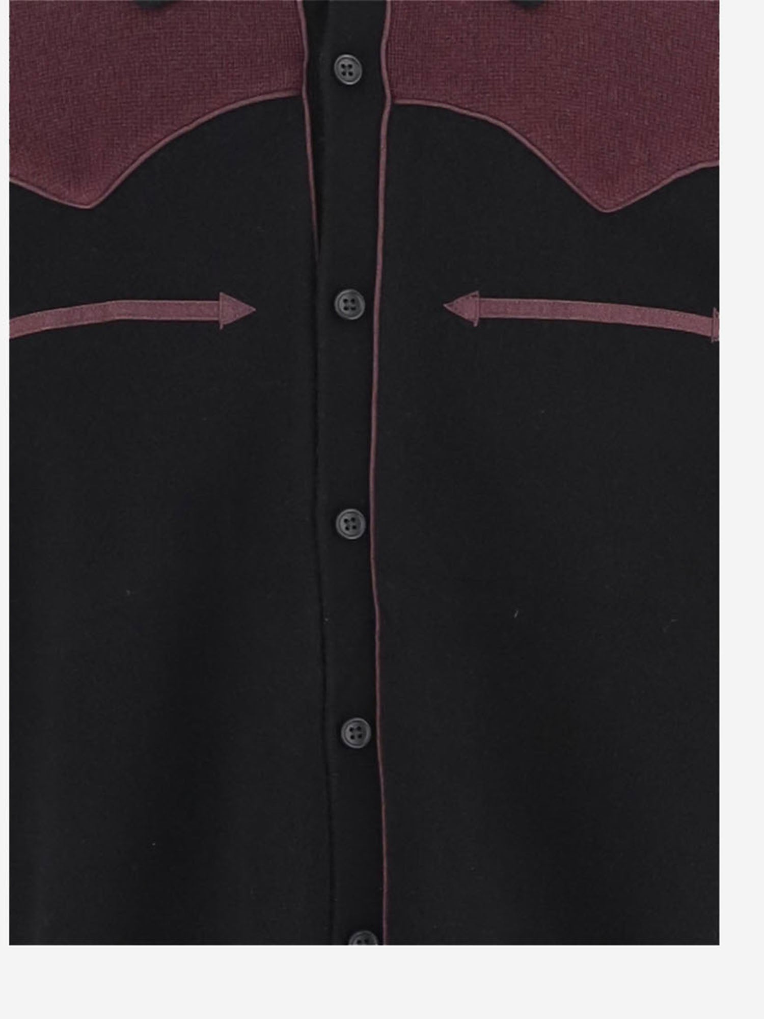 CAMICIA IN MAGLIA DI CASHMERE CON DETTAGLIO WESTERN M34710LM BLKFIG GUEST IN RESIDENCE 