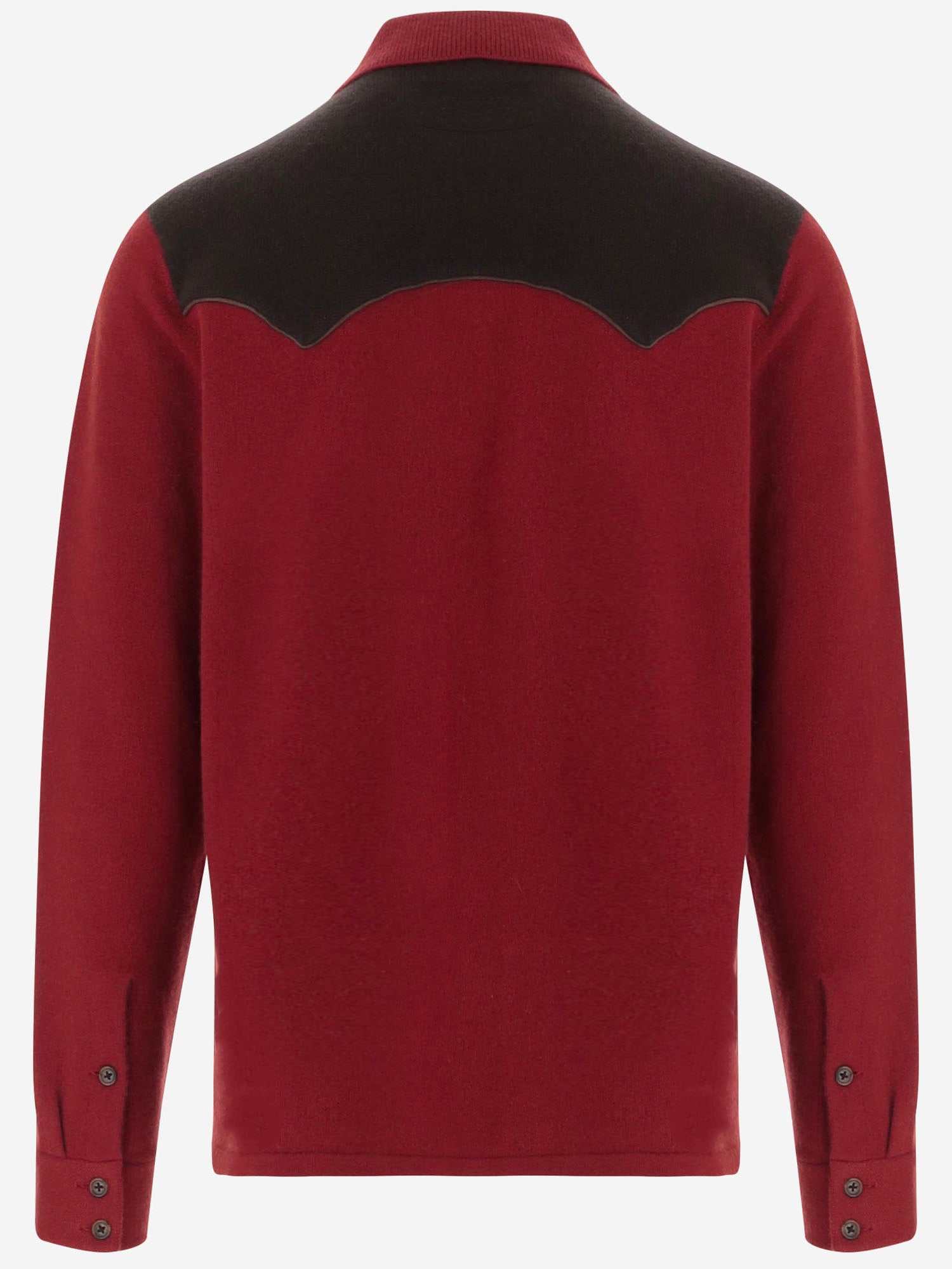 CAMICIA IN MAGLIA DI CASHMERE CON DETTAGLIO WESTERN M34710LM CARMBRC GUEST IN RESIDENCE 