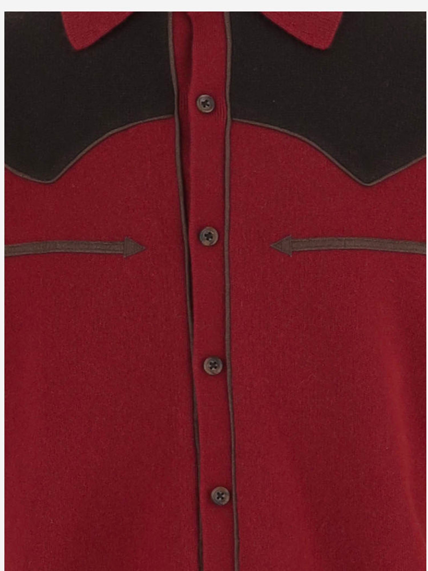 CAMICIA IN MAGLIA DI CASHMERE CON DETTAGLIO WESTERN M34710LM CARMBRC GUEST IN RESIDENCE 