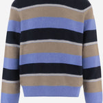 MAGLIONE IN CASHMERE CON MOTIVO A RIGHE M35610LM DLFBLCO GUEST IN RESIDENCE 