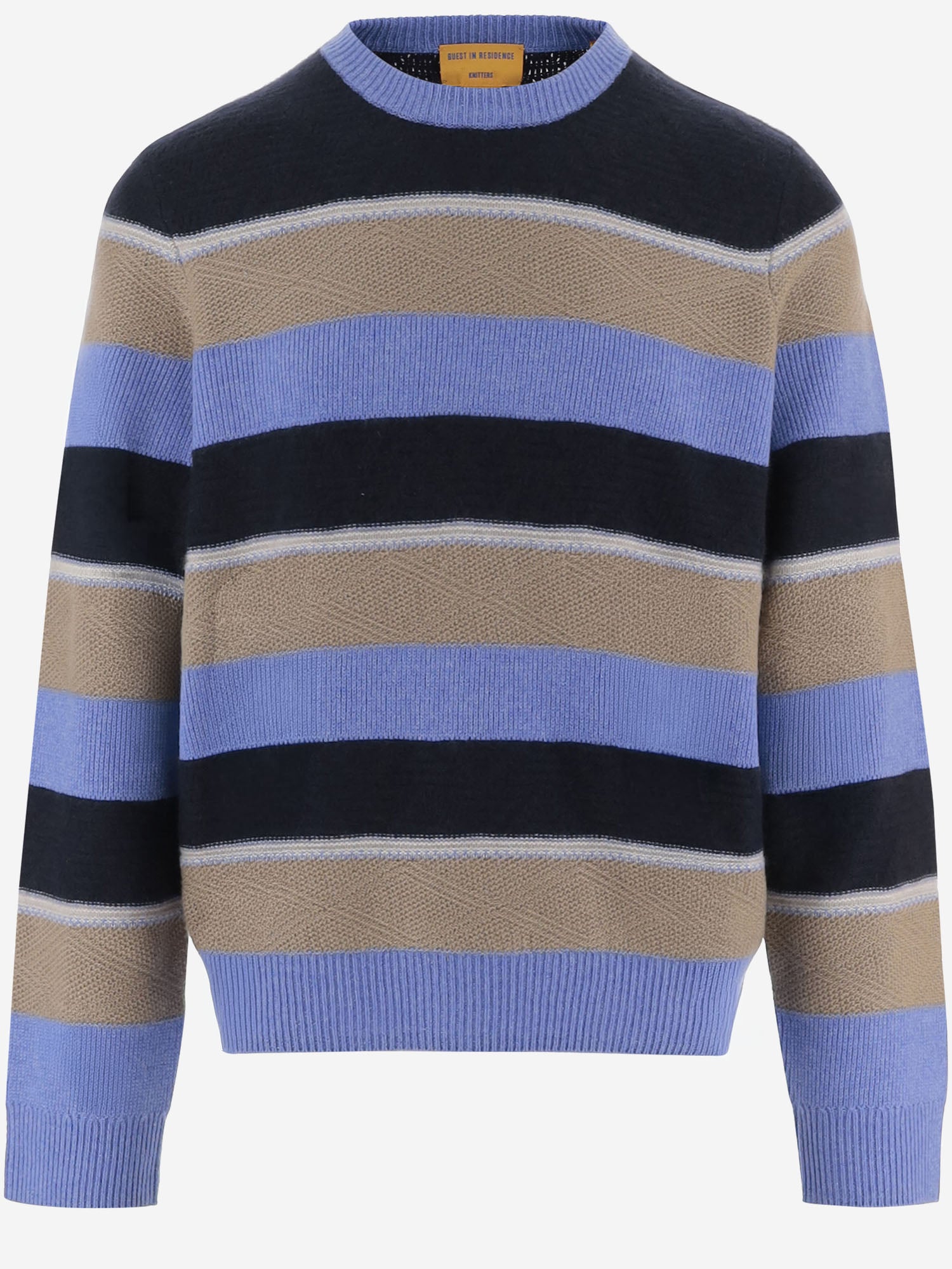 MAGLIONE IN CASHMERE CON MOTIVO A RIGHE M35610LM DLFBLCO GUEST IN RESIDENCE 