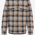 CAMICIA IN CASHMERE CON MOTIVO CHECK M35710AM CAMELCOMBO GUEST IN RESIDENCE 