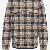 CAMICIA IN CASHMERE CON MOTIVO CHECK M35710AM CAMELCOMBO GUEST IN RESIDENCE 