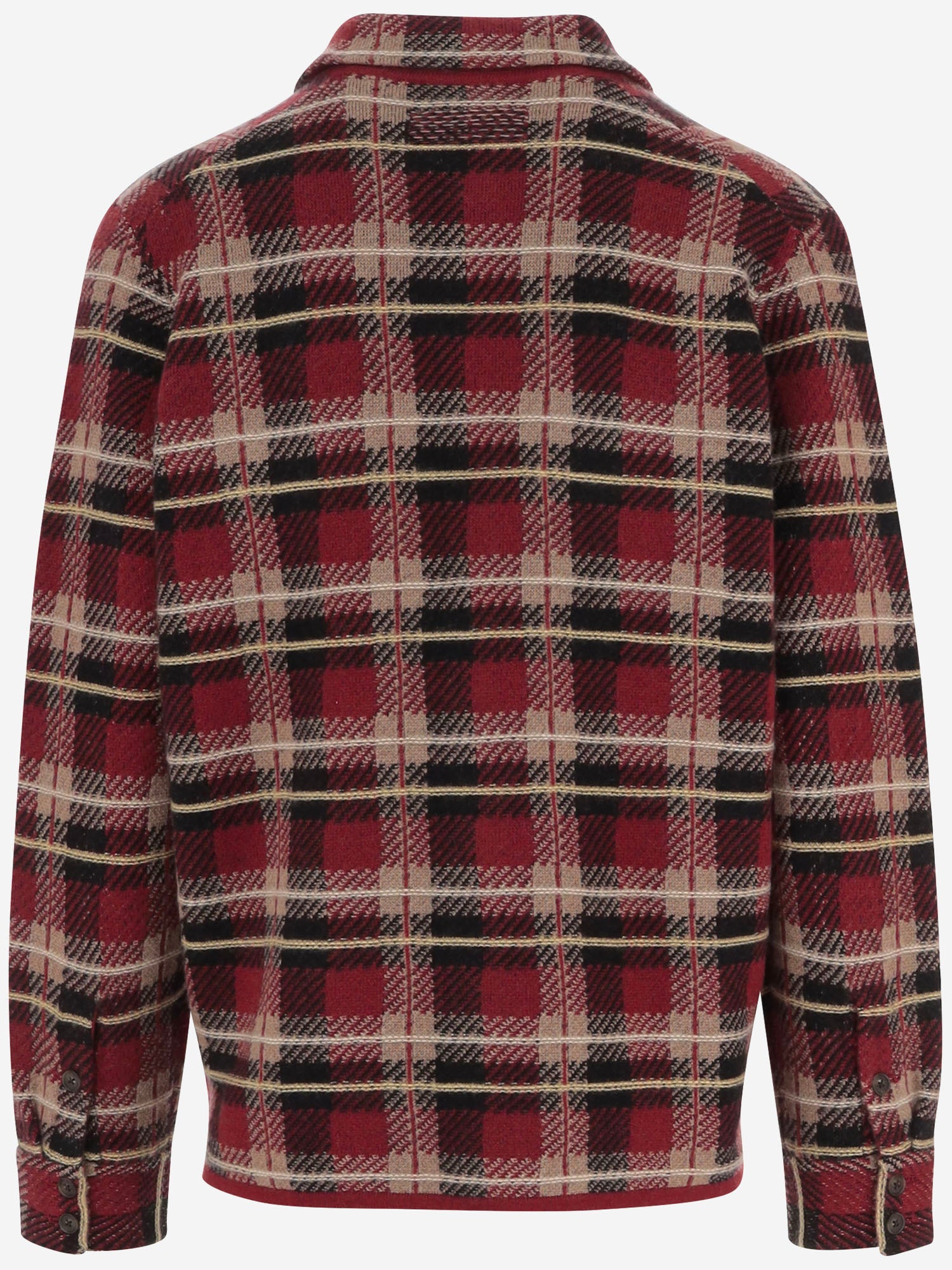 CAMICIA IN CASHMERE CON MOTIVO CHECK M35710AM CARMCO GUEST IN RESIDENCE 