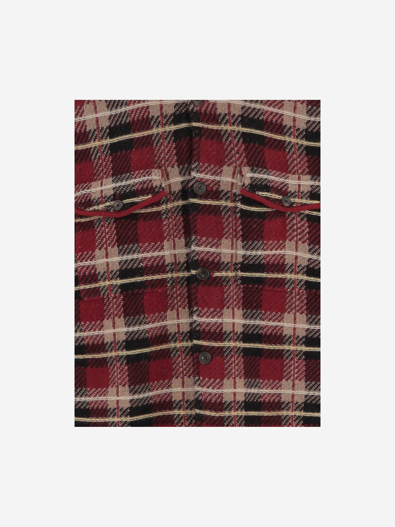 CAMICIA IN CASHMERE CON MOTIVO CHECK M35710AM CARMCO GUEST IN RESIDENCE 