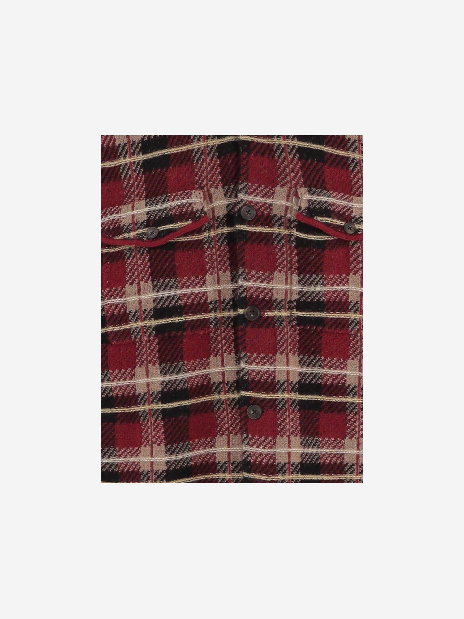 CAMICIA IN CASHMERE CON MOTIVO CHECK M35710AM CARMINECOMBO GUEST IN RESIDENCE 