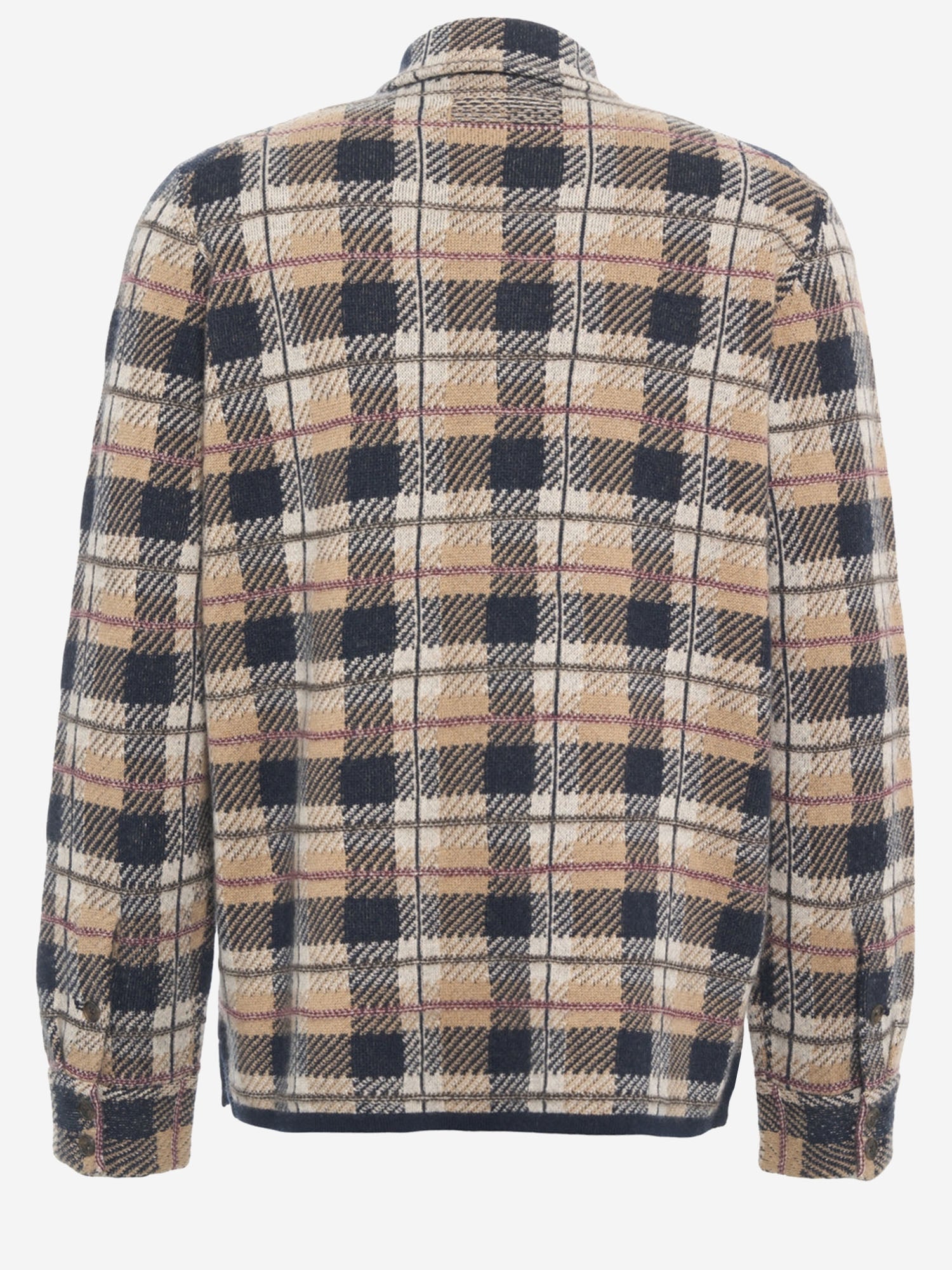 CAMICIA IN CASHMERE CON MOTIVO CHECK M35710AM CMLCO GUEST IN RESIDENCE 