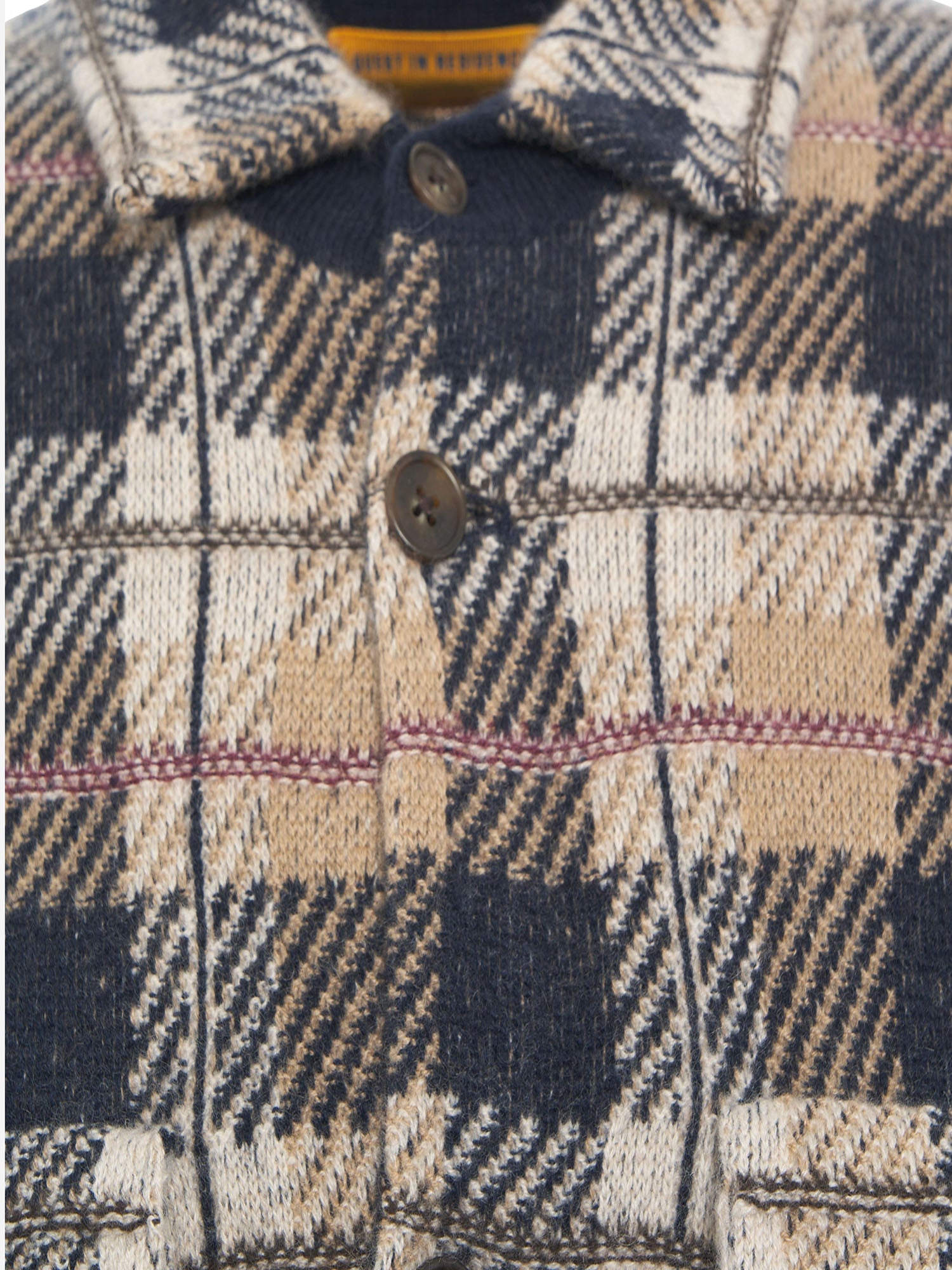 CAMICIA IN CASHMERE CON MOTIVO CHECK M35710AM CMLCO GUEST IN RESIDENCE 