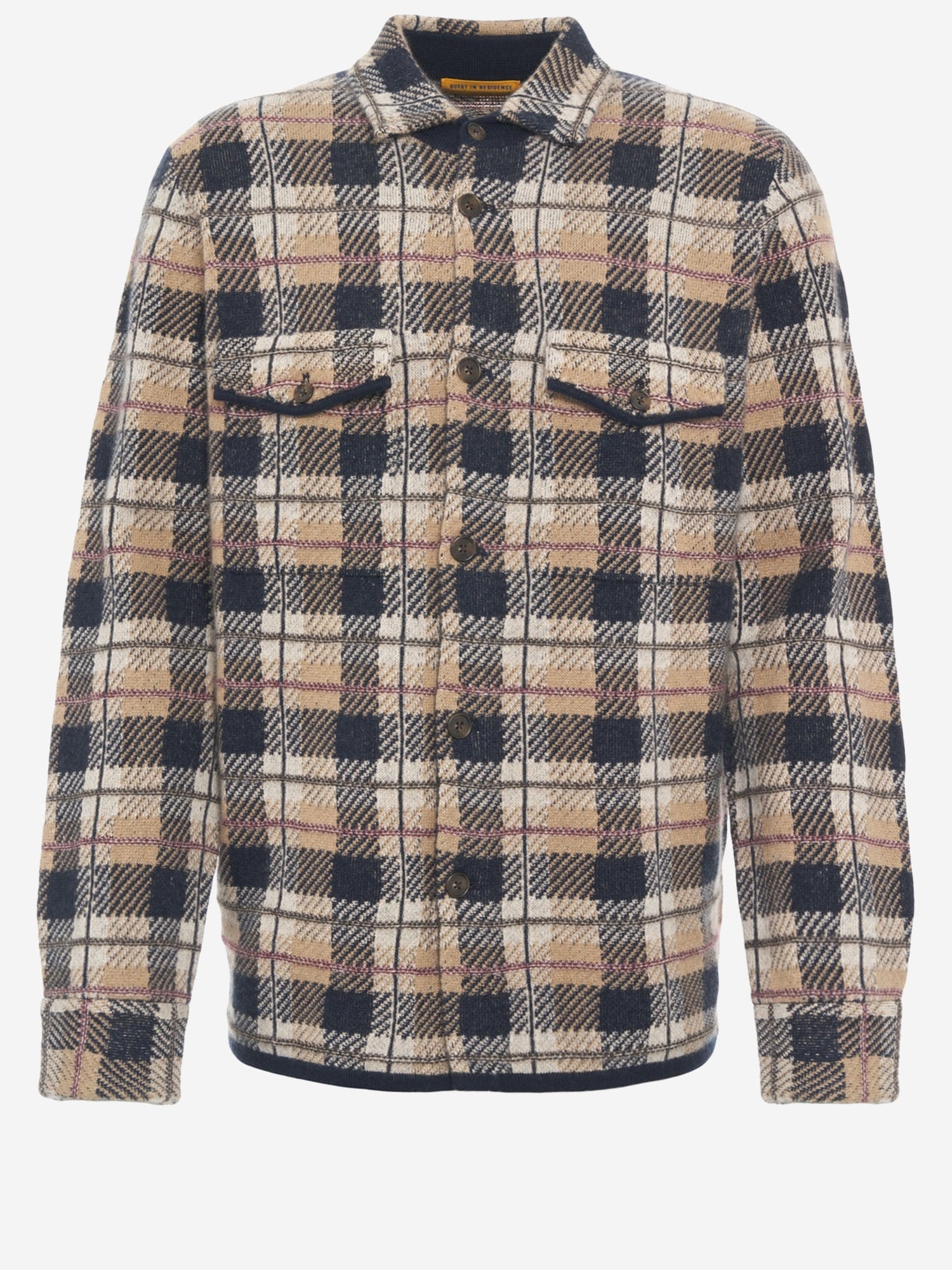 CAMICIA IN CASHMERE CON MOTIVO CHECK M35710AM CMLCO GUEST IN RESIDENCE 