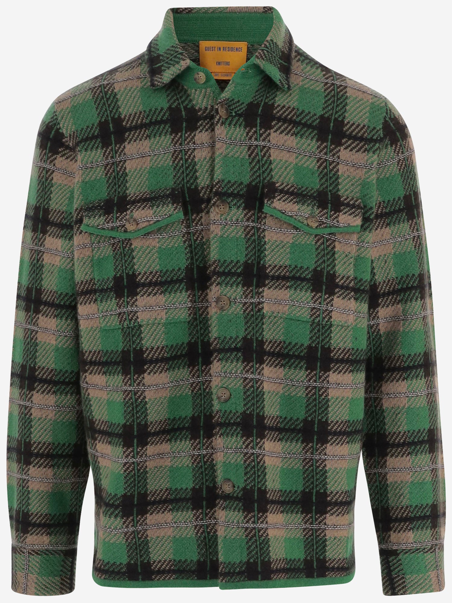 CAMICIA IN CASHMERE CON MOTIVO CHECK M35710AM CNPYCO GUEST IN RESIDENCE 