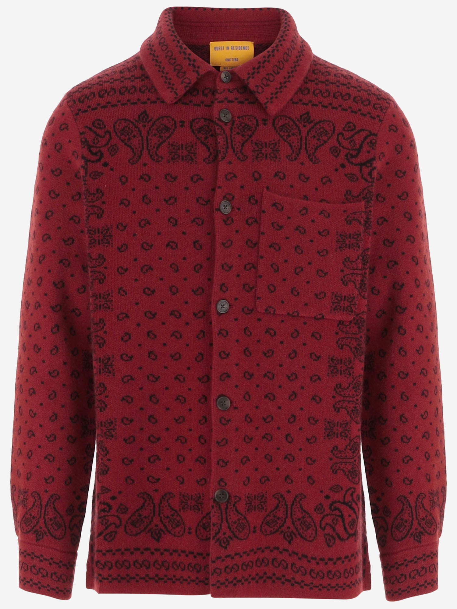 CAMICIA IN MAGLIA DI CASHMERE CON MOTIVO FANTASIA M35810AM CARM GUEST IN RESIDENCE 