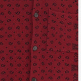 CAMICIA IN MAGLIA DI CASHMERE CON MOTIVO FANTASIA M35810AM CARMINE GUEST IN RESIDENCE 