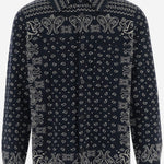 CAMICIA IN MAGLIA DI CASHMERE CON MOTIVO FANTASIA M35810AM MIDNIGHT GUEST IN RESIDENCE 