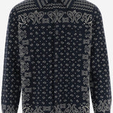 CAMICIA IN MAGLIA DI CASHMERE CON MOTIVO FANTASIA M35810AM MIDNIGHT GUEST IN RESIDENCE 