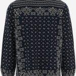 CAMICIA IN MAGLIA DI CASHMERE CON MOTIVO FANTASIA M35810AM MIDNIGHT GUEST IN RESIDENCE 