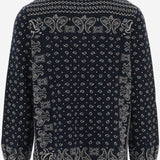 CAMICIA IN MAGLIA DI CASHMERE CON MOTIVO FANTASIA M35810AM MIDNIGHT GUEST IN RESIDENCE 