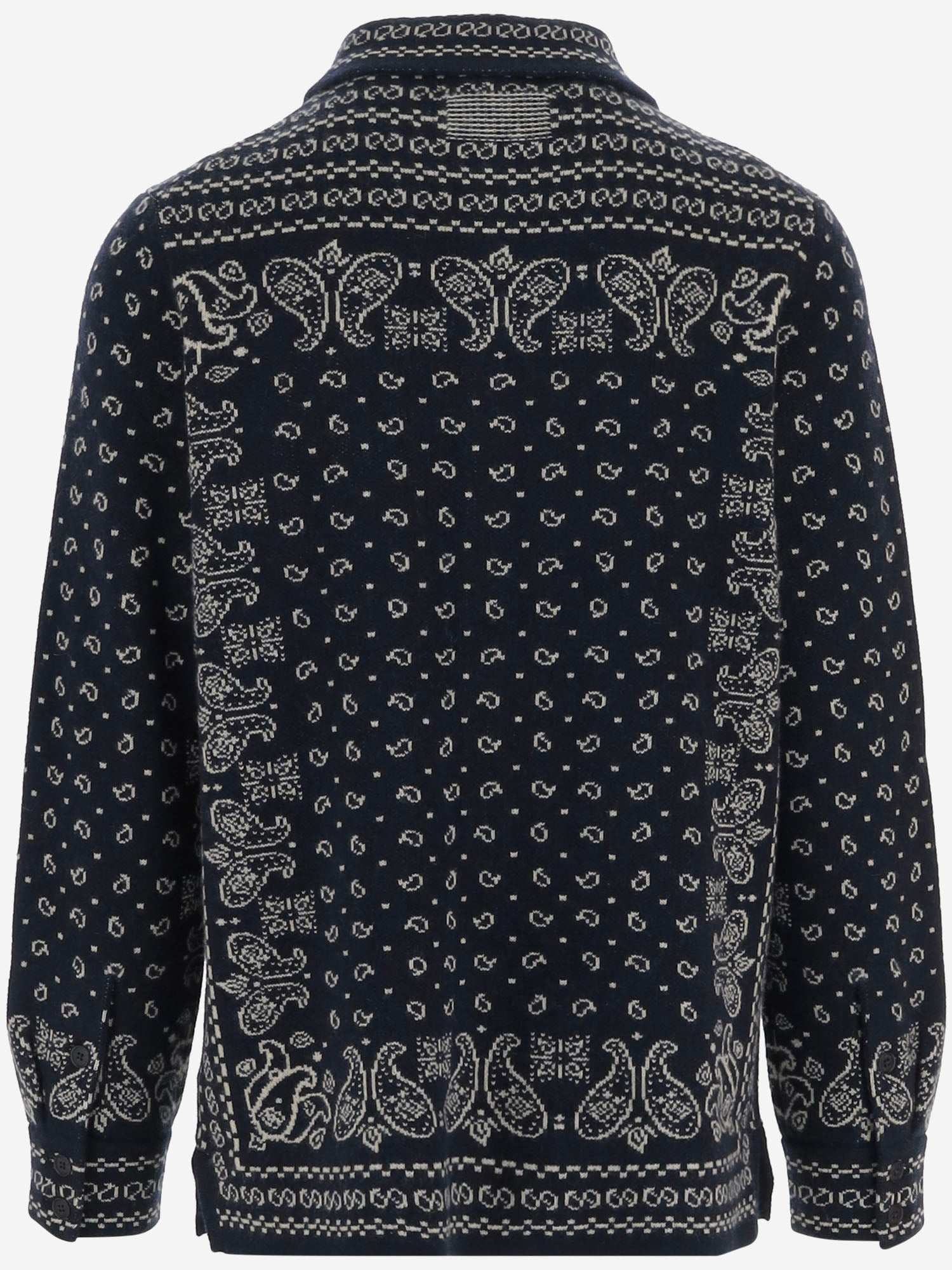 CAMICIA IN MAGLIA DI CASHMERE CON MOTIVO FANTASIA M35810AM MIDNIGHT GUEST IN RESIDENCE 