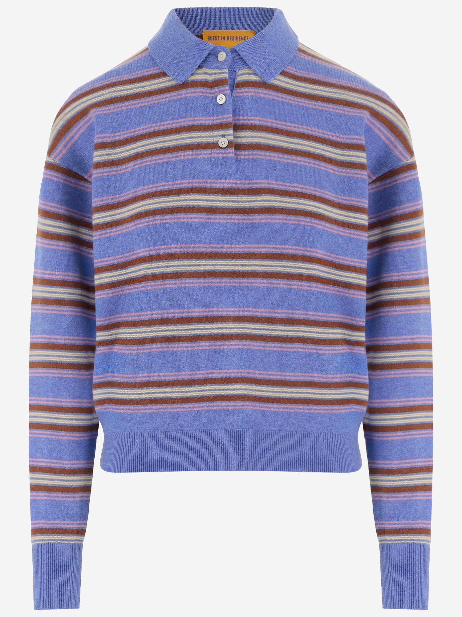 MAGLIA IN CASHMERE A RIGHE W43810JL DLFBLCO GUEST IN RESIDENCE 