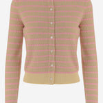 CARDIGAN IN CASHMERE CON MOTIVO A RIGHE W43910JM BTRCO GUEST IN RESIDENCE 