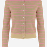 CARDIGAN IN CASHMERE CON MOTIVO A RIGHE W43910JM BTRCO GUEST IN RESIDENCE 