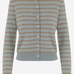 CARDIGAN IN CASHMERE CON MOTIVO A RIGHE W43910JM SGBCO GUEST IN RESIDENCE 