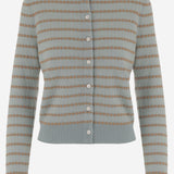 CARDIGAN IN CASHMERE CON MOTIVO A RIGHE W43910JM SGBCO GUEST IN RESIDENCE 