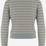 CARDIGAN IN CASHMERE CON MOTIVO A RIGHE W43910JM SGBCO GUEST IN RESIDENCE 