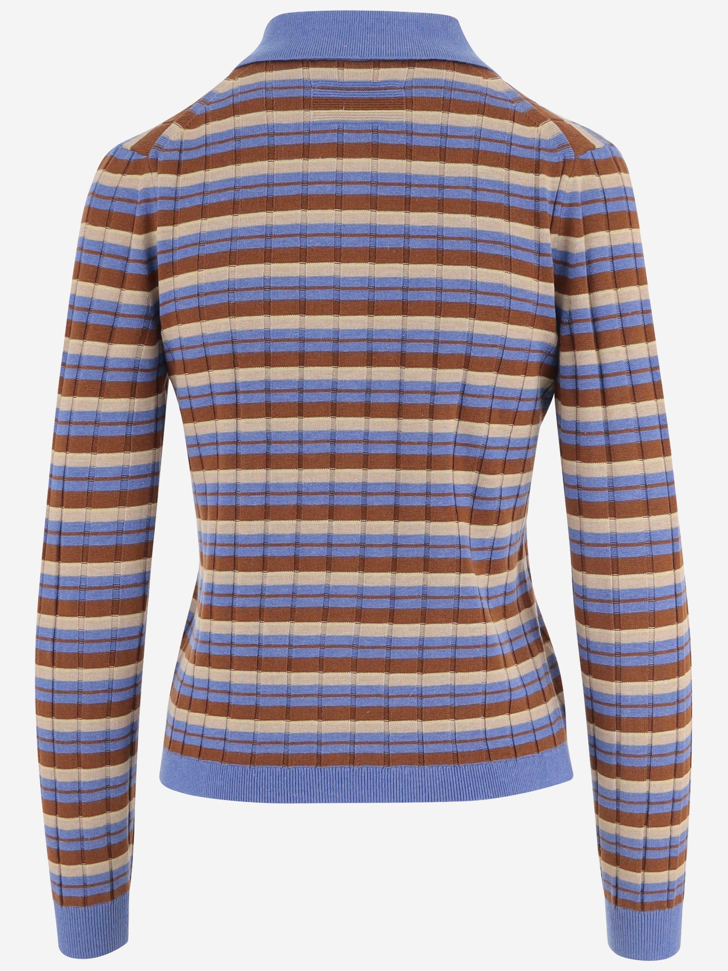 MAGLIA IN SETA E LINO A RIGHE W45110RM DLFBLCO GUEST IN RESIDENCE 
