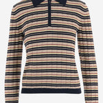 MAGLIA IN SETA E LINO A RIGHE W45110RM MIDCO GUEST IN RESIDENCE 