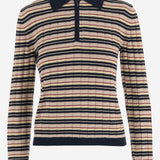 MAGLIA IN SETA E LINO A RIGHE W45110RM MIDCO GUEST IN RESIDENCE 