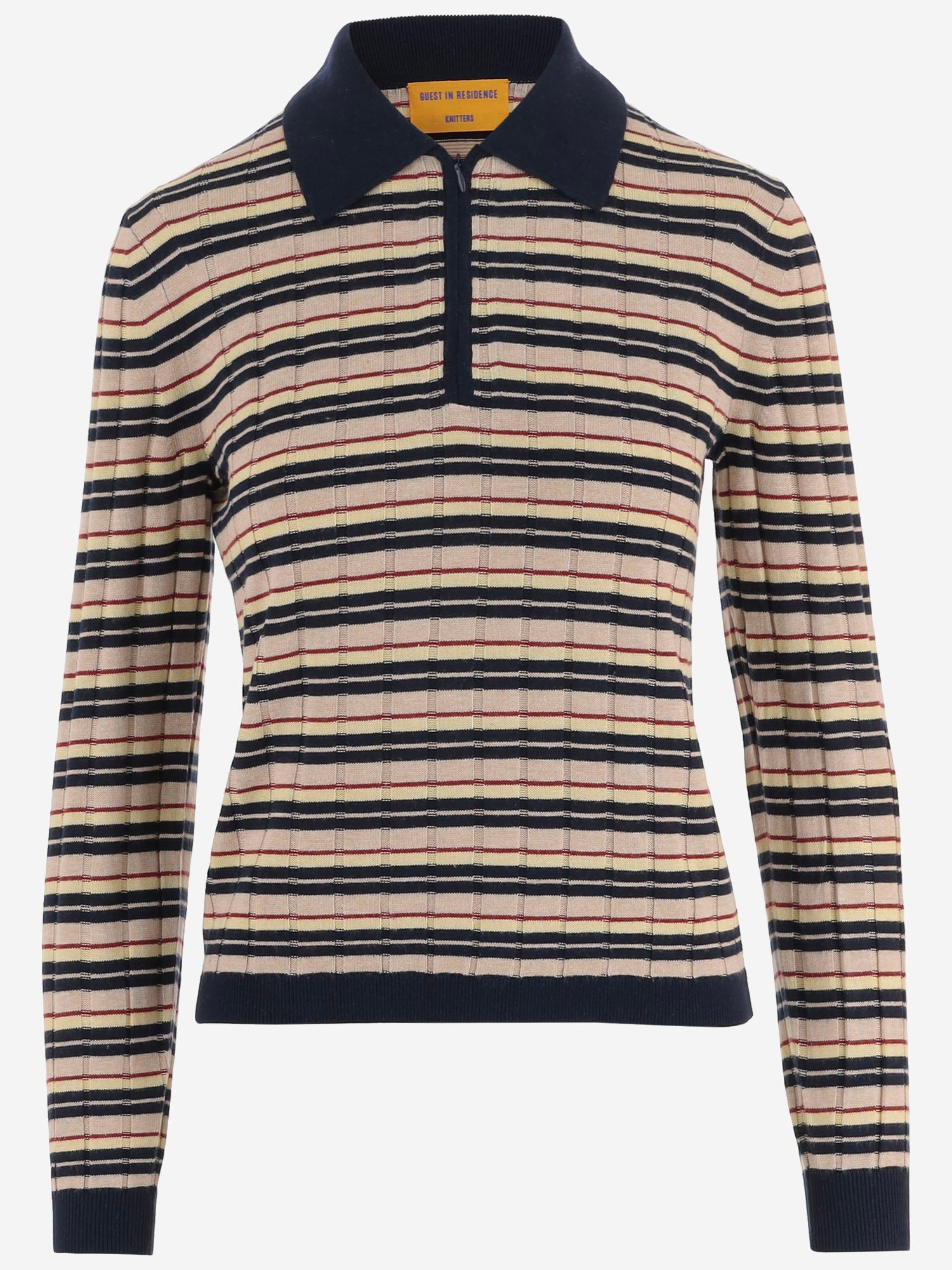 MAGLIA IN SETA E LINO A RIGHE W45110RM MIDCO GUEST IN RESIDENCE 