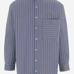 CAMICIA IN MISTO COTONE CON MOTIVO A RIGHE HRB013051 1 HOMME 