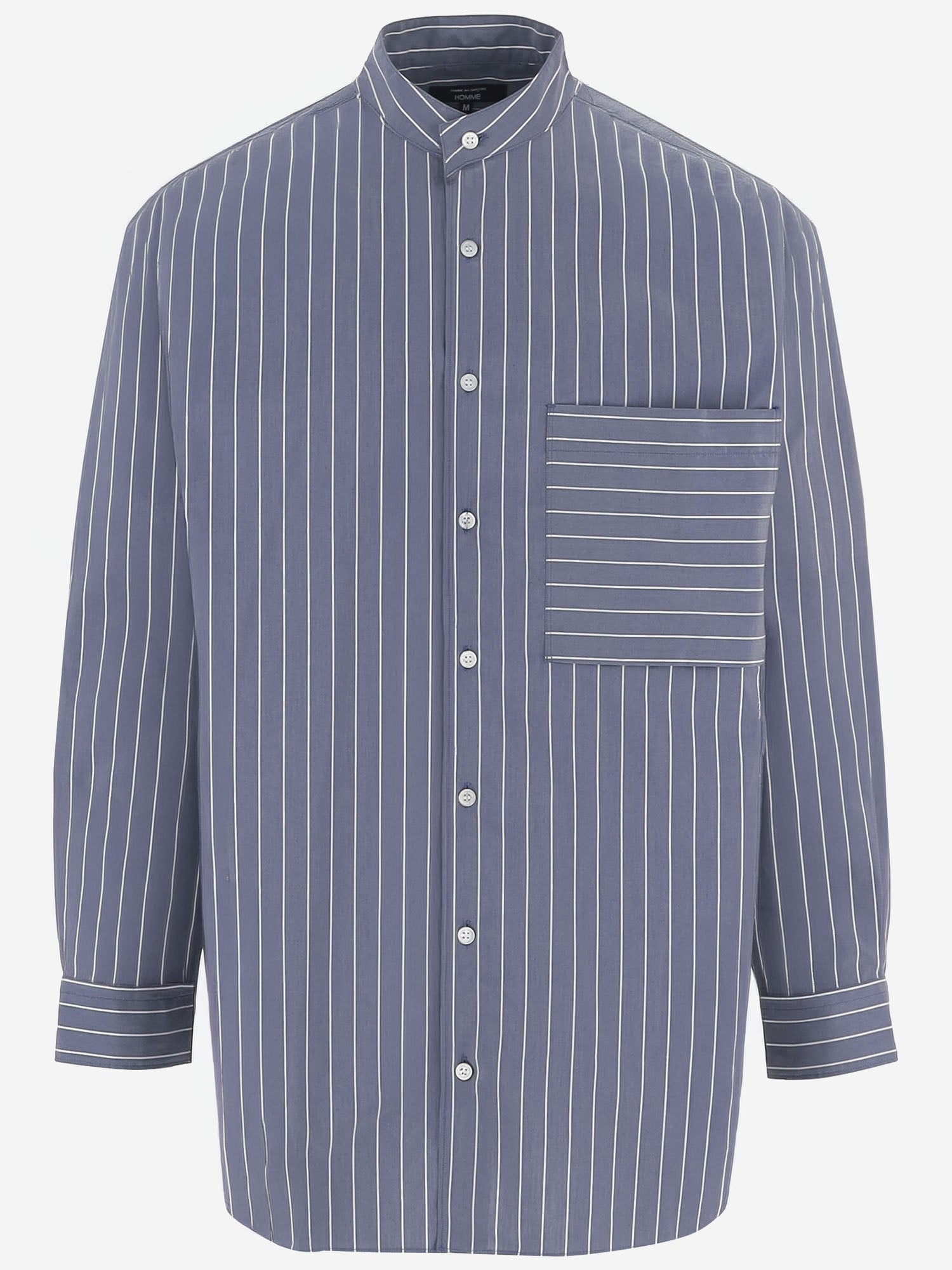 CAMICIA IN MISTO COTONE CON MOTIVO A RIGHE HRB013051 1 HOMME 