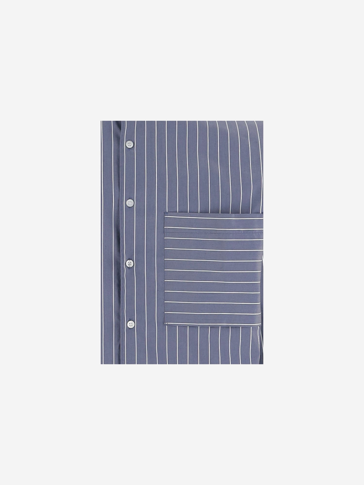 CAMICIA IN MISTO COTONE CON MOTIVO A RIGHE HRB013051 1 HOMME 