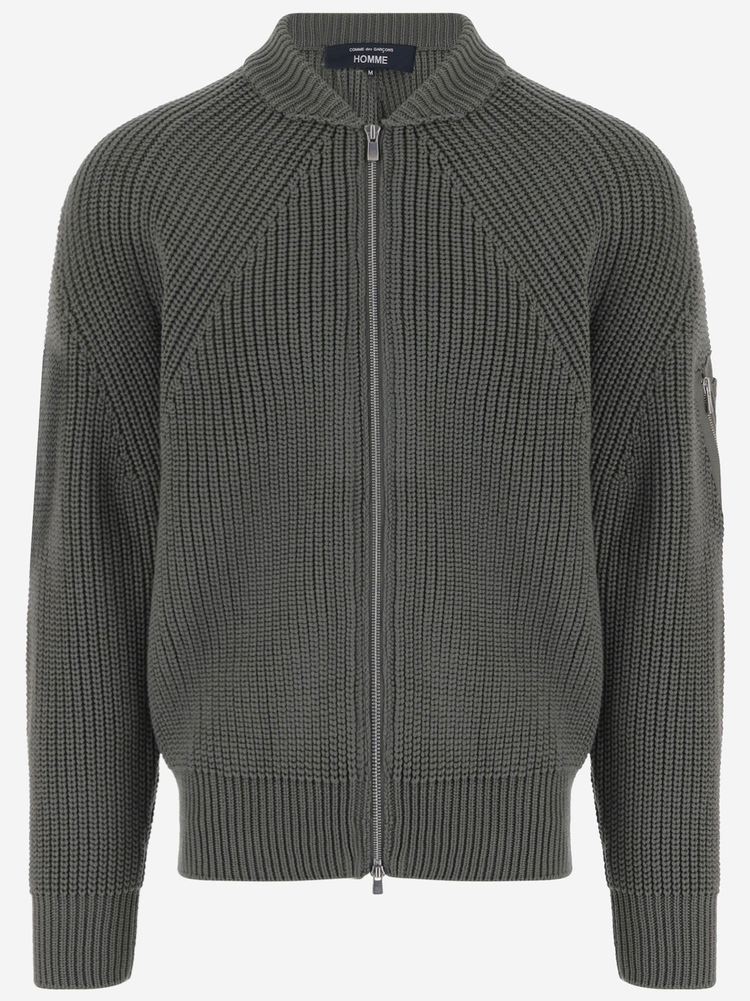 MAGLIA IN LANA CON ZIP E TASCA SULLA MANICA HRN003051 2 HOMME 