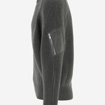 MAGLIA IN LANA CON ZIP E TASCA SULLA MANICA HRN003051 2 HOMME 