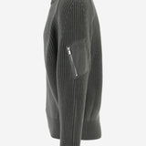 MAGLIA IN LANA CON ZIP E TASCA SULLA MANICA HRN003051 2 HOMME 