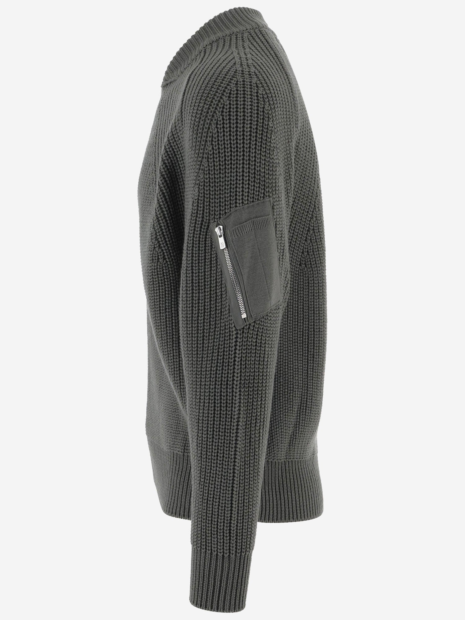 MAGLIA IN LANA CON ZIP E TASCA SULLA MANICA HRN003051 2 HOMME 
