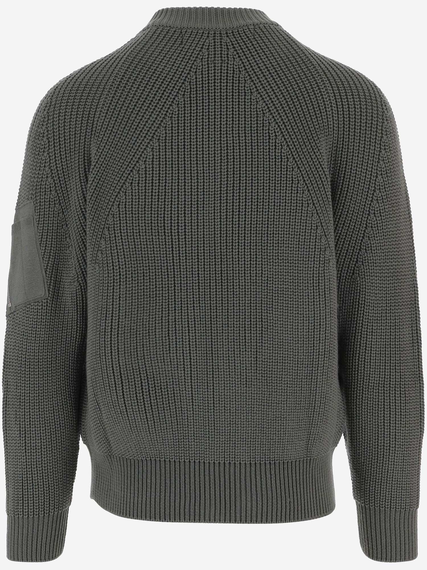 MAGLIA IN LANA CON ZIP E TASCA SULLA MANICA HRN003051 2 HOMME 