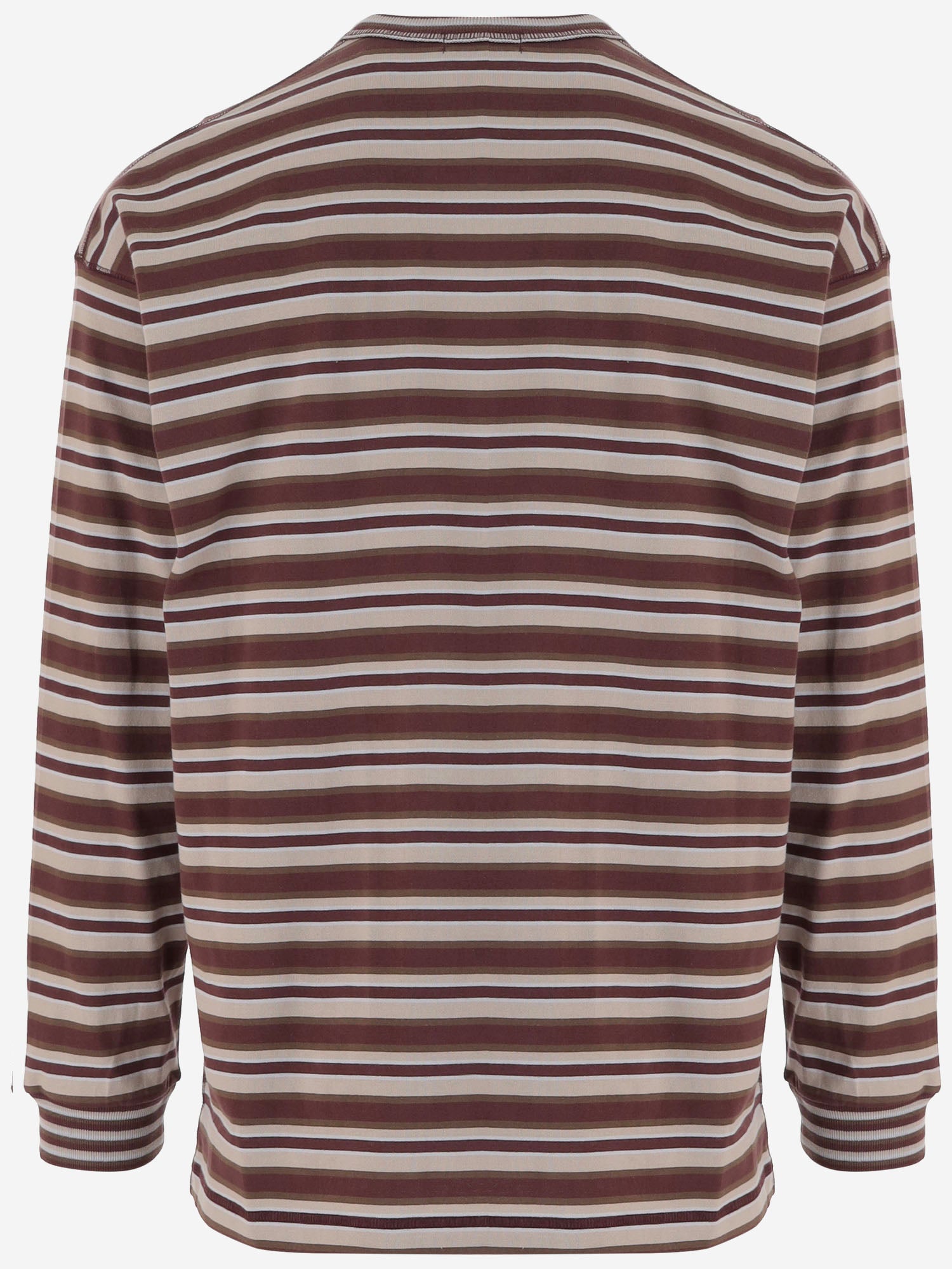 T-SHIRT A MANICHE LUNGHE IN COTONE A RIGHE HRT005051 2 HOMME 