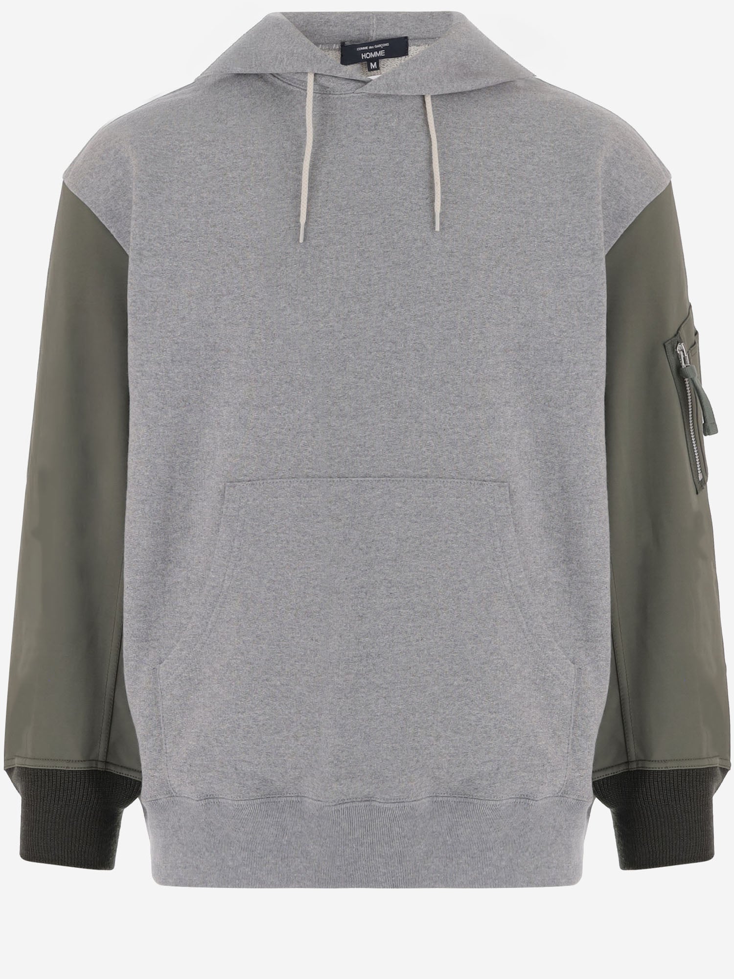 FELPA IN COTONE CON MANICHE A CONTRASTO HRT008051 2 HOMME 