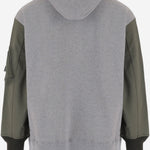 FELPA IN COTONE CON MANICHE A CONTRASTO HRT008051 2 HOMME 