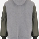 FELPA IN COTONE CON MANICHE A CONTRASTO HRT008051 2 HOMME 