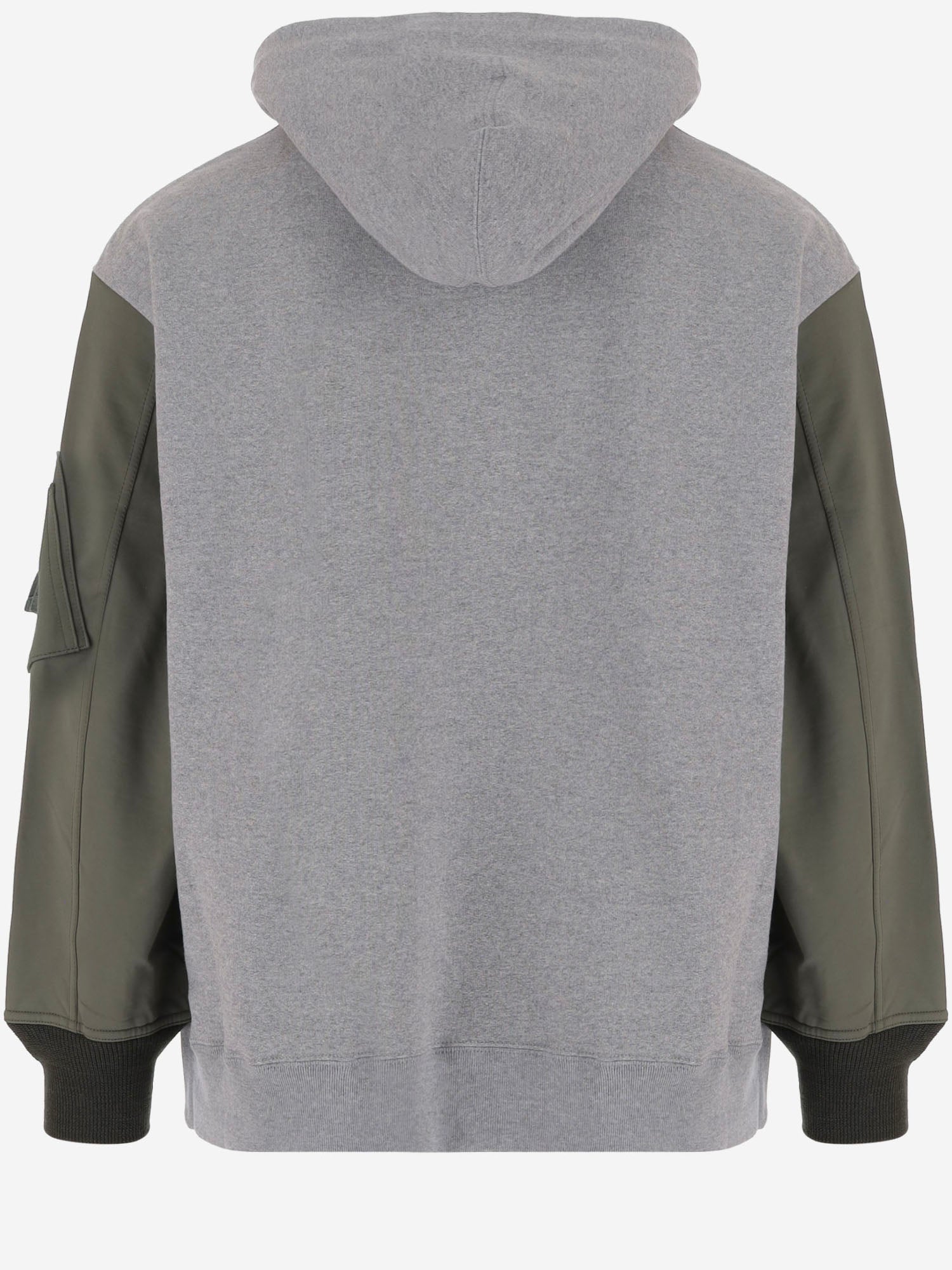 FELPA IN COTONE CON MANICHE A CONTRASTO HRT008051 2 HOMME 