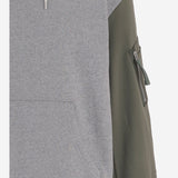 FELPA IN COTONE CON MANICHE A CONTRASTO HRT008051 2 HOMME 